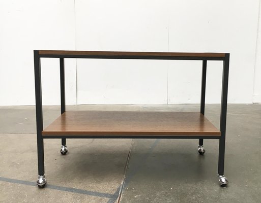 Mid-Century Minimalist Teak Bar Cart Trolley-UAH-861954