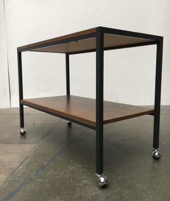 Mid-Century Minimalist Teak Bar Cart Trolley-UAH-861954