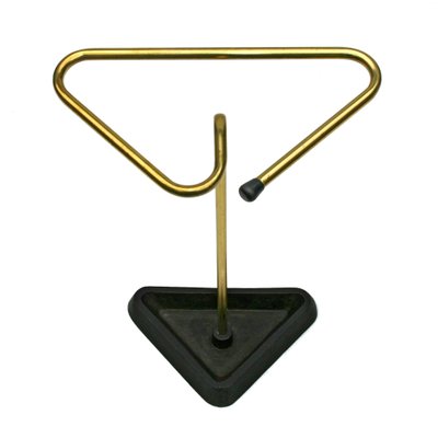 Mid-Century Minimalist Umbrella Stand in Brass & Iron, 1950s-QBR-1000155