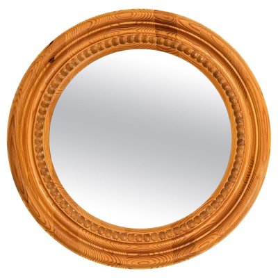 Mid-Century Mirror in Pine, Sweden, 1970s-UYK-1056840