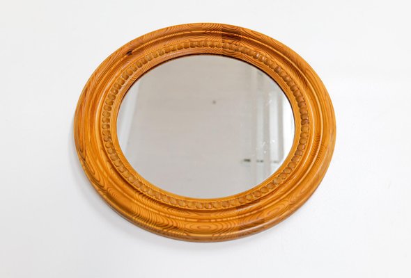 Mid-Century Mirror in Pine, Sweden, 1970s-UYK-1056840