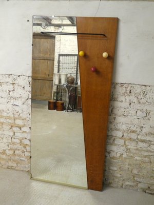 Mid-Century Mirror with Hooks, 1950s-QAV-1718629