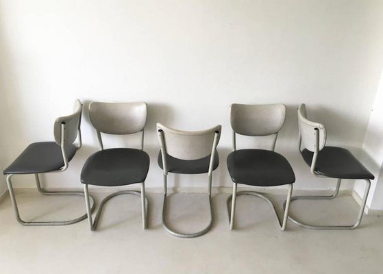 Mid-Century Model 2011 Chairs by De Wit Brothersor for De Wit Schiedam, Set of 10-LL-1353123