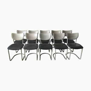 Mid-Century Model 2011 Chairs by De Wit Brothersor for De Wit Schiedam, Set of 10-LL-1353123