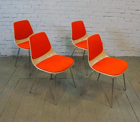 Mid-Century Model 225/2 Dining Chairs by Georg Leowald for Wilkhahn, Set of 4-QFD-831642