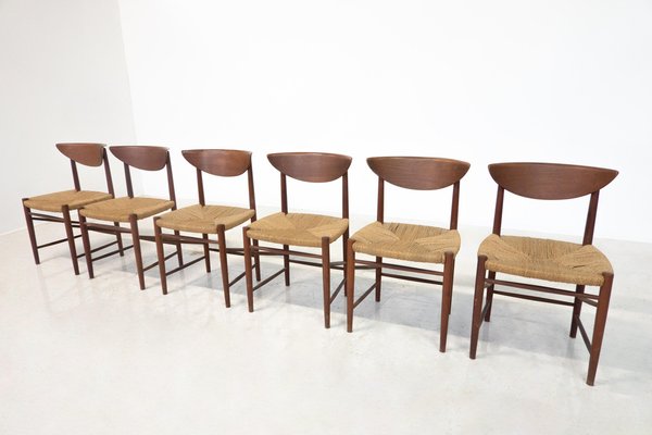 Mid-Century Model 316 Chairs attributed to Peter Hvidt & Orla Mølgaard Nielsen, 1950s, Set of 6-FGA-1817141