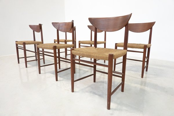 Mid-Century Model 316 Chairs attributed to Peter Hvidt & Orla Mølgaard Nielsen, 1950s, Set of 6-FGA-1817141