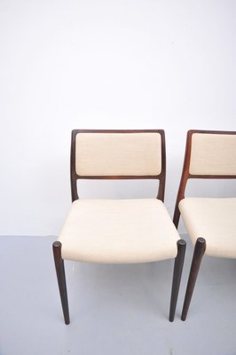 Mid-Century Model 80 Rosewood Dining Chairs by Niels Otto Møller for J.L. Møllers, Set of 4-ZE-741448