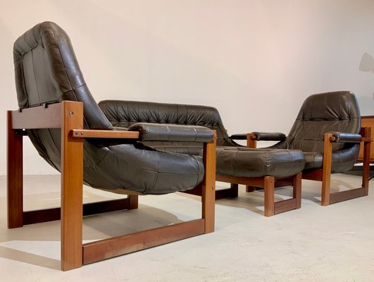 Mid-Century Model MP-163 Earth Lounge Sofa Set by Percival Lafer, 1970s, Brazil, Set of 4-OHY-1087169