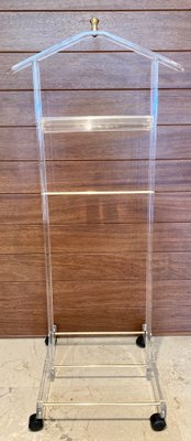 Mid-Century Modern Acrylic Glass Valet Stand with Wheels, 1960s-NOU-746613