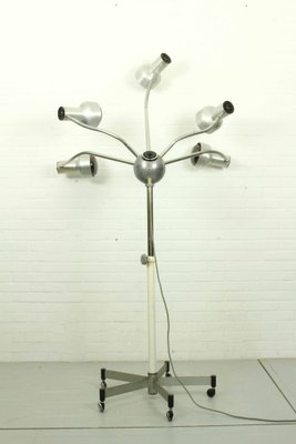 Mid-Century Modern Adjustable 5-Arm Lamp on Wheel Base-ZA-1320826