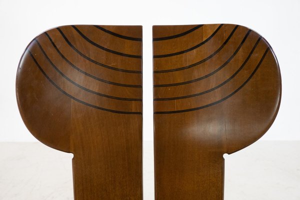 Mid-Century Modern Africa Chairs by Afra & Tobia Scarpa for Maxalto, 1970s, Set of 6-FGA-1783033