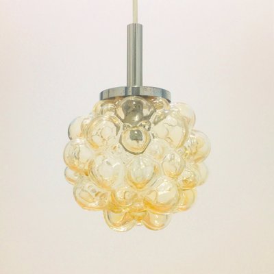 Mid-Century Modern Amber Bubble Glass Ceiling Light attributed to Helena Tynell for Limburg, Germany, 1960s-BMM-1532409