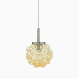 Mid-Century Modern Amber Bubble Glass Ceiling Light attributed to Helena Tynell for Limburg, Germany, 1960s-BMM-1532409