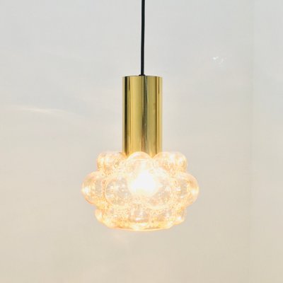 Mid-Century Modern Amber Bubble Glass Pendant by Helena Tynell for Limburg, 1960s-BMM-2026972