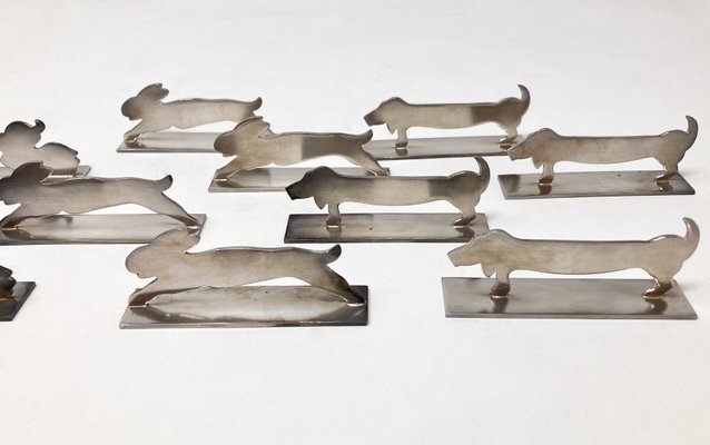 Mid-Century Modern Animal Knife Rests with Case, 1930s, Set of 13-FGA-1735679