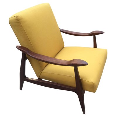 Mid-Century Modern Armchair in the Style of Gianfranco Frattini, 1960s-HQI-1343287