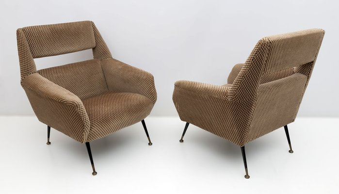 Mid-Century Modern Armchairs attributed to Gigi Radice for Minotti Italia, 1950s, Set of 2-FER-1756651