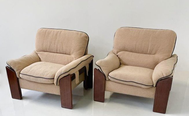 Mid-Century Modern Armchairs attributed to Sapporo for Mobil Girgi, 1970s, Set of 2-FGA-1704256