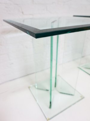 Mid-Century Modern Art Glass Side Tables by TG Design, 1970s, Set of 2-EA-2035048