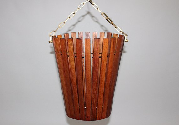 Mid-Century Modern Ash Brass Paper Basket, 1960s-NB-1152647