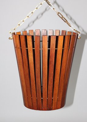 Mid-Century Modern Ash Brass Paper Basket, 1960s-NB-1152647