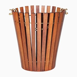 Mid-Century Modern Ash Brass Paper Basket, 1960s-NB-1152647