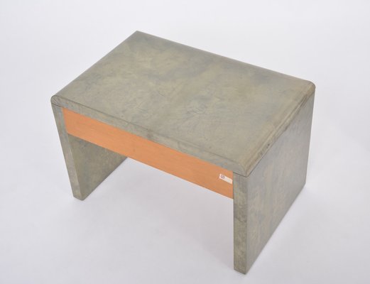 Mid-Century Modern Bedside Tables in Laquered Goat Skin by Aldo Tura, 1970s, Set of 2-FN-1716500