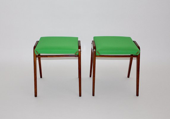 Mid-Century Modern Beech Model SW 2 Stools by Roland Rainer, Austria, 1955, Set of 2-NB-1385598