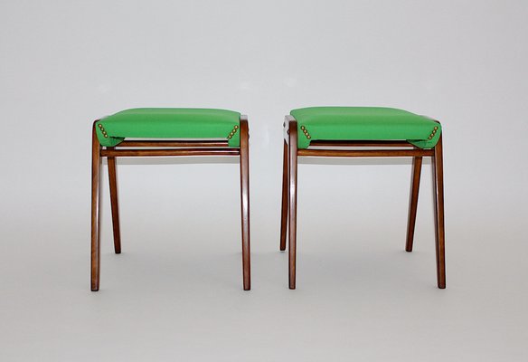 Mid-Century Modern Beech Model SW 2 Stools by Roland Rainer, Austria, 1955, Set of 2-NB-1385598