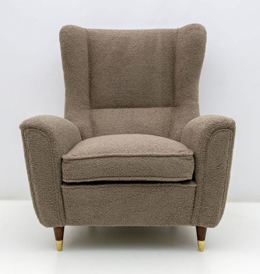 Mid-Century Modern Bouclè High Back Armchair by Isa Bergamo, 1950-FER-1747199