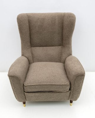 Mid-Century Modern Bouclè High Back Armchair by Isa Bergamo, 1950-FER-1747199