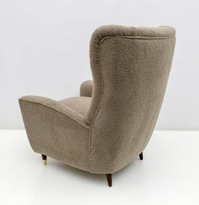 Mid-Century Modern Bouclè High Back Armchair by Isa Bergamo, 1950-FER-1747199