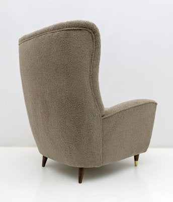 Mid-Century Modern Bouclè High Back Armchair by Isa Bergamo, 1950-FER-1747199