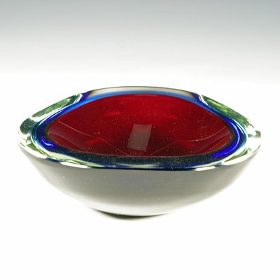 Mid-Century Modern Bowl in Murano Sommerso Art Glass, 1960s-KJP-1292527