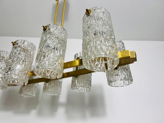 Mid-Century Modern Brass 8-Arm Chandelier, 1960s-PUK-2022201