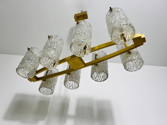 Mid-Century Modern Brass 8-Arm Chandelier, 1960s-PUK-2022201