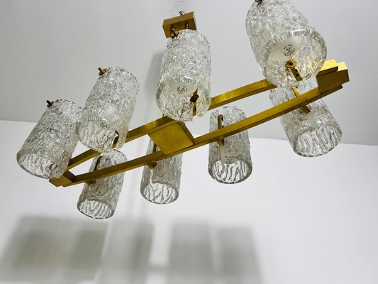 Mid-Century Modern Brass 8-Arm Chandelier, 1960s-PUK-2022201