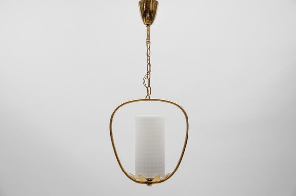 Mid-Century Modern Brass and Bubble Glass Pendant Lamp by Rupert Nikoll, Vienna, Austria, 1960s-KQB-1739014