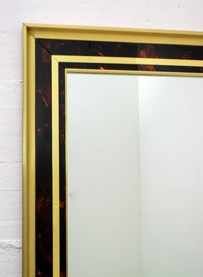 Mid-Century Modern Brass and Celluloid Mirror by Sandro Petti for Metal Art, 1970s-FER-800886