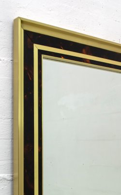 Mid-Century Modern Brass and Celluloid Mirror by Sandro Petti for Metal Art, 1970s-FER-800886