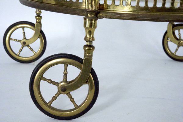 Mid-Century Modern Brass and Glass Bar Cart by Cesare Lacca, Italy, 1950s-OT-2027823