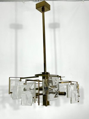 Mid-Century Modern Brass Chandelier by Sciolari, Italy, 1970s-OT-1195875