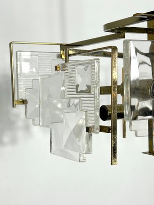 Mid-Century Modern Brass Chandelier by Sciolari, Italy, 1970s-OT-1195875