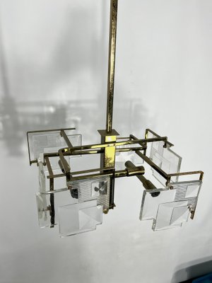 Mid-Century Modern Brass Chandelier by Sciolari, Italy, 1970s-OT-1195875