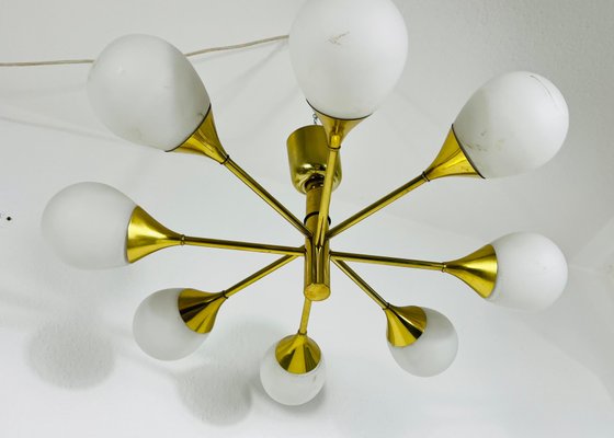 Mid-Century Modern Brass Chandelier from Kaiser Leuchten, 1960s-PUK-1351420