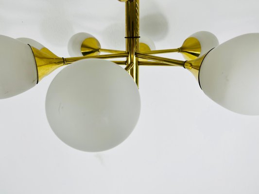 Mid-Century Modern Brass Chandelier from Kaiser Leuchten, 1960s-PUK-1351420