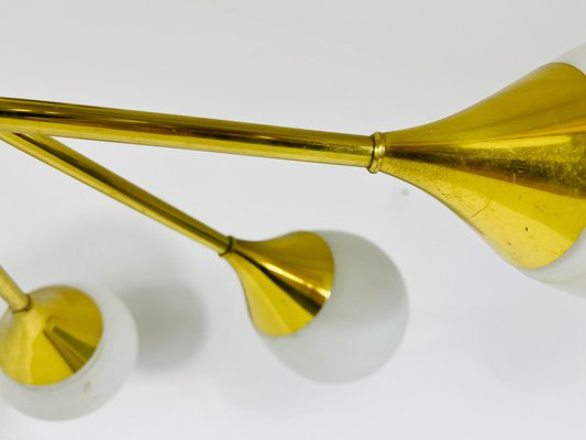 Mid-Century Modern Brass Chandelier from Kaiser Leuchten, 1960s-PUK-1351420