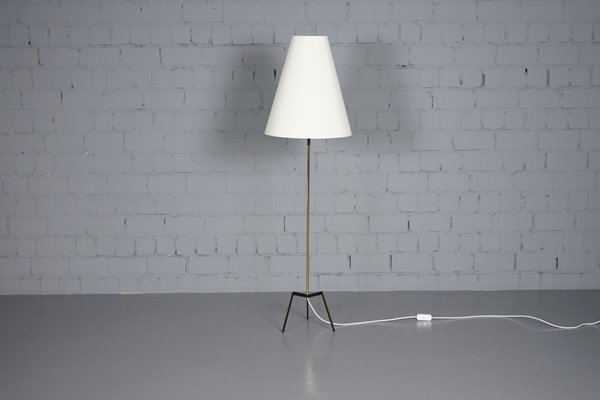 Mid-Century Modern Brass Floor Lamp, 1950s-XNJ-833489