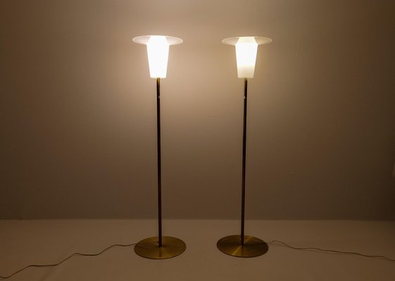 Mid-Century Modern Brass Floor Lamps from Luxus, Sweden, 1970s, Set of 2-UYK-1061323